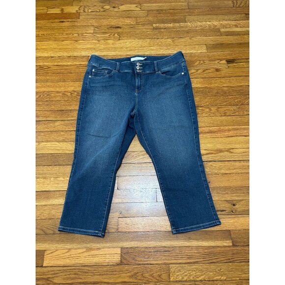Torrid Womens Jegging Crop Jeans Plus Sz 22 Blue Stretch Denim 23" Inseam - Picture 1 of 6
